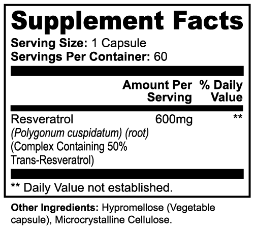 GlowBella Resveratrol Complex – 600mg High Potency