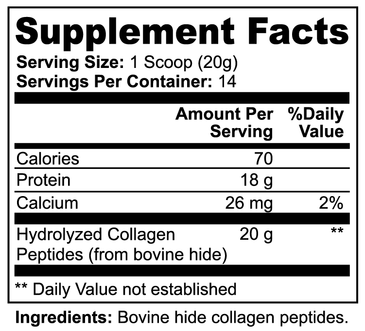 Grass-Fed Hydrolyzed 20g Collagen Peptides